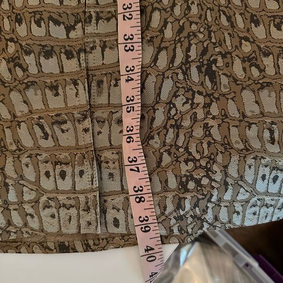 Stella McCartney Runway Crocodile Jacquard V-Neck Open Back Slit Dress Size 2 - Picture 12 of 15